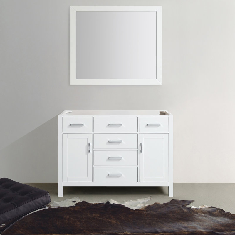Base de meuble-lavabo simple Petrel, Blanc