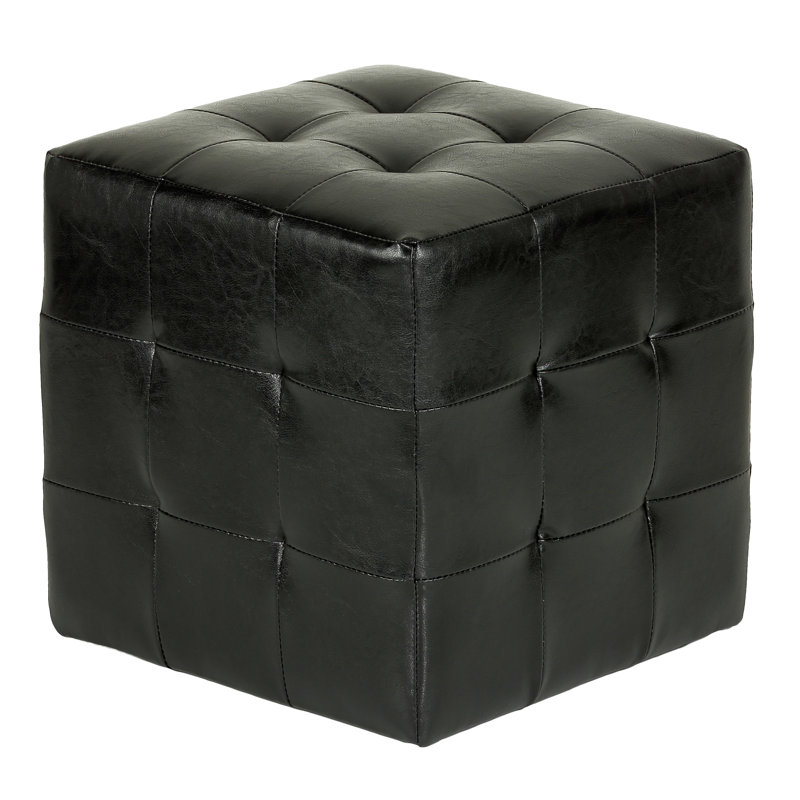 Fusaro Faux Leather Ottoman