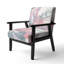 Bulpitt - Durty Shabby Pink Blush I - Fauteuil d'appoint rembourré en velours Shabby Elegance