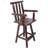 Rustic Bar Stool - Fir Wood Construction, Comfortable Backrest, Wide Armrests, 360° Swivel, Ideal For Kitchen And Dining Areas, Bar Stool