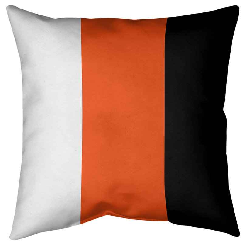 Housse de coussin, 14 po x 14 po, Orange, Polyester filé