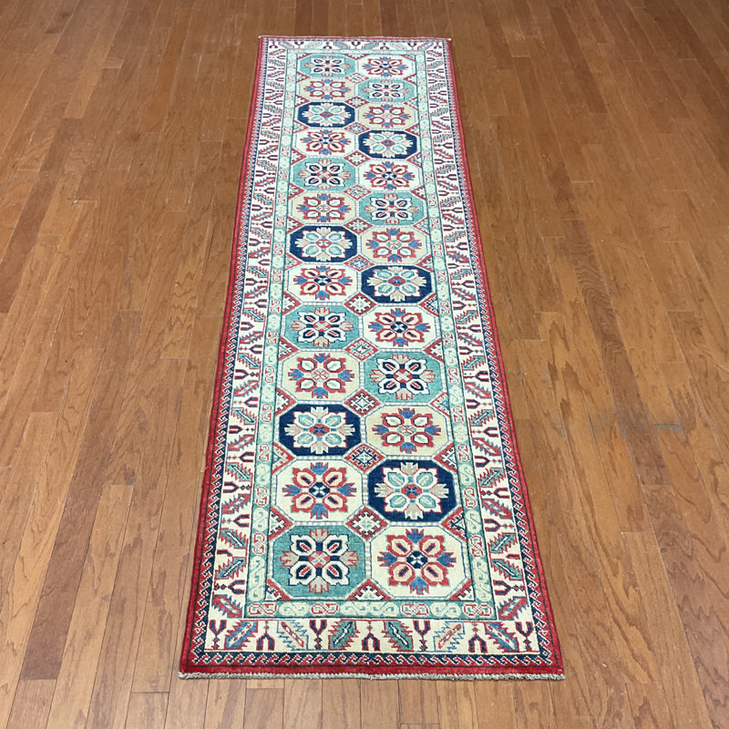  Handmade Kazak Wool Runner