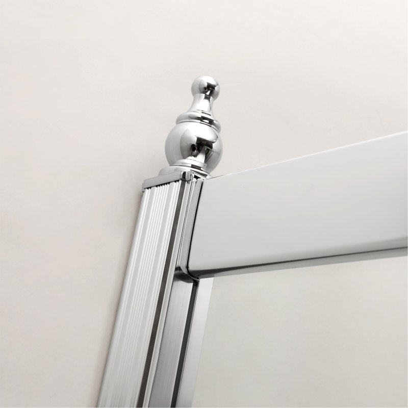 Porte de douche 36 po x 75 po, cabine de douche encadrée en chrome, 1/4 po (6 mm)
