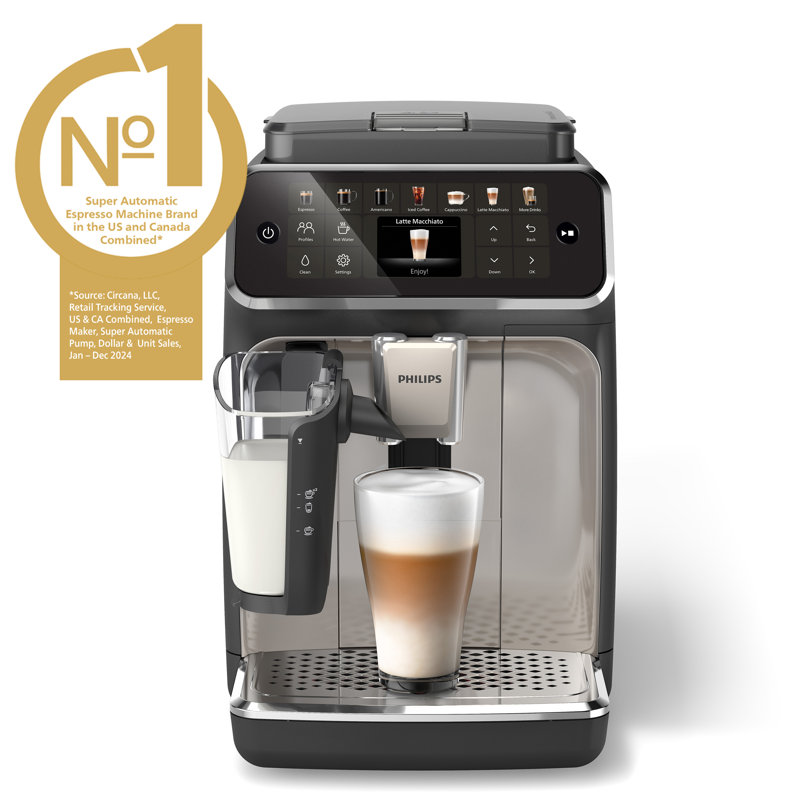 Philips 4400 Series Fully Automatic Espresso Machine with LatteGo Milk Frother