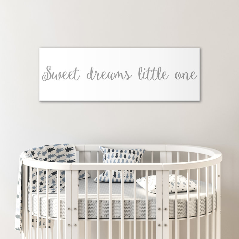 Décoration murale Bruning Sweet Dreams Little One Kids, Bleu, Toile tendue, H 12 po x l 36 po x P 1,25 po