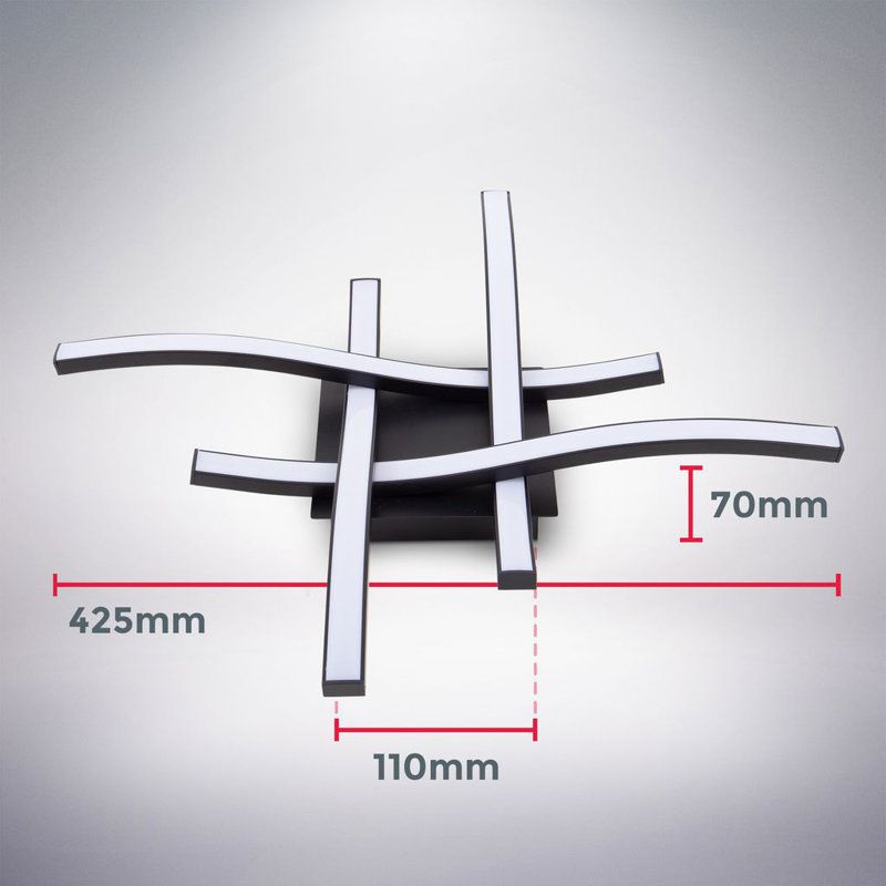 Ayomiposi 1-Light 42.5cm LED Flush Mount