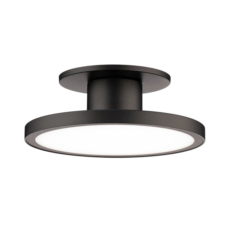 Twist-N-Lite 8" LED 5-CCT Selectable Semi-Flush Mount, 2700K/3000K/3500K/4000K/5000K, Black, 2.88" H x 8" W x 8" D