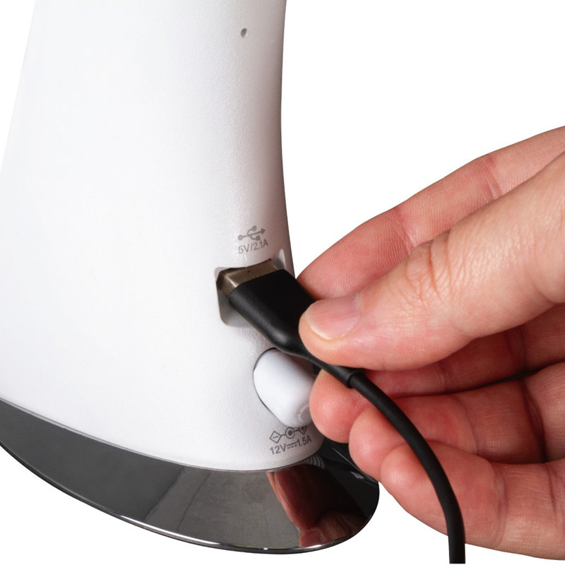 Lampe de bureau contemporaine blanche à DEL assainissante