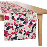 Deconovo Designer Series Rectangular Table Cloth With Floral Pattern Water Resistant Tablecloth Wipeable Table Runner For Wedding