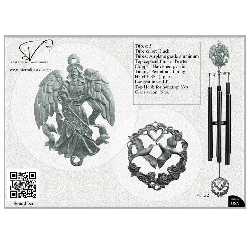 36 po Angel / Dove - Tube, Noir
