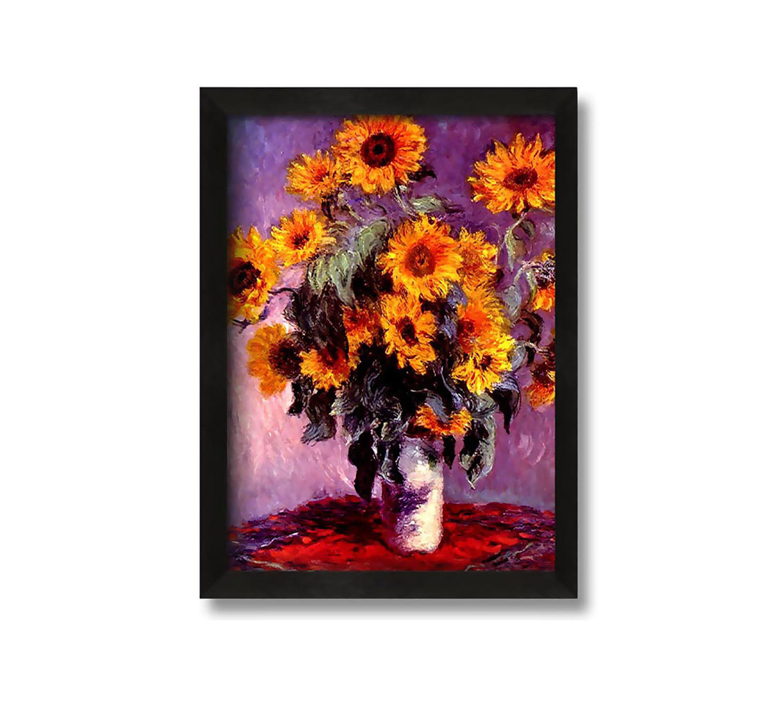 Poster Stillleben von Sonnenblumen von Claude Monet