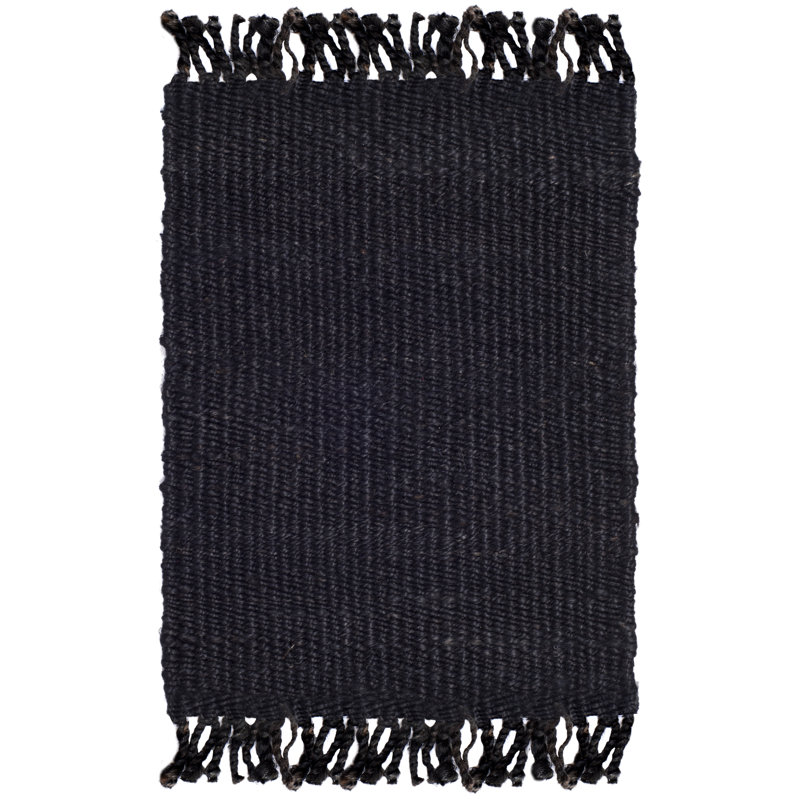Fitzwater Natural Fiber Hand Woven Jute Solid Color Rug, Rectangle 2' x 3'