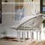 Hanging Chair with Soft Cushion for Indoor Outdoor Cream White