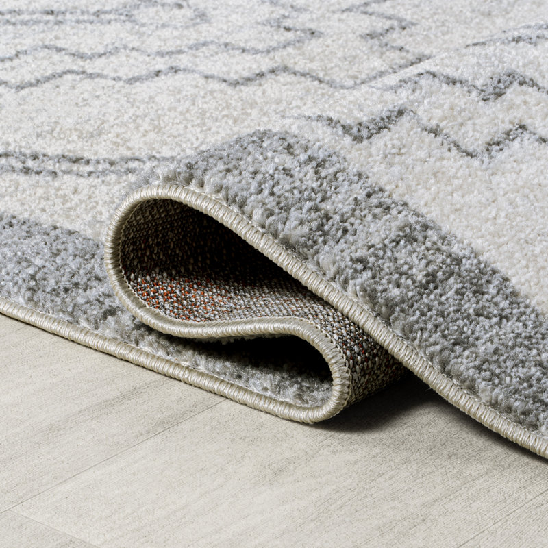Amir Moroccan Beni Souk Cream/Gray Rug, Square 9'