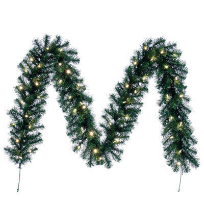 Artificial Douglas Fir Garland with Lights