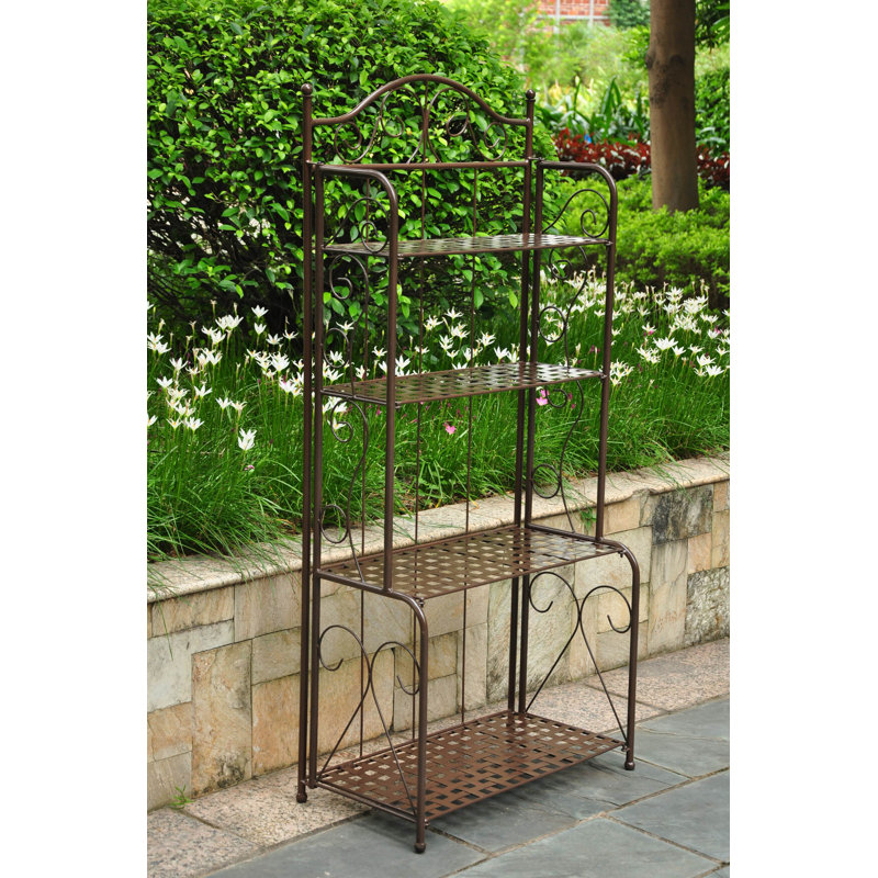 Étagère de boulanger en fer forgé Nocona, Bronze