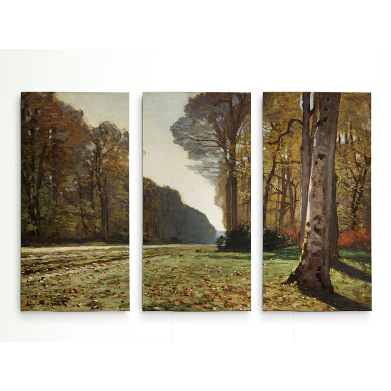Claude Monet - Ensemble de 3 reproductions d'art sur toiles, H 24 po x l 36 po x P 1,5 po