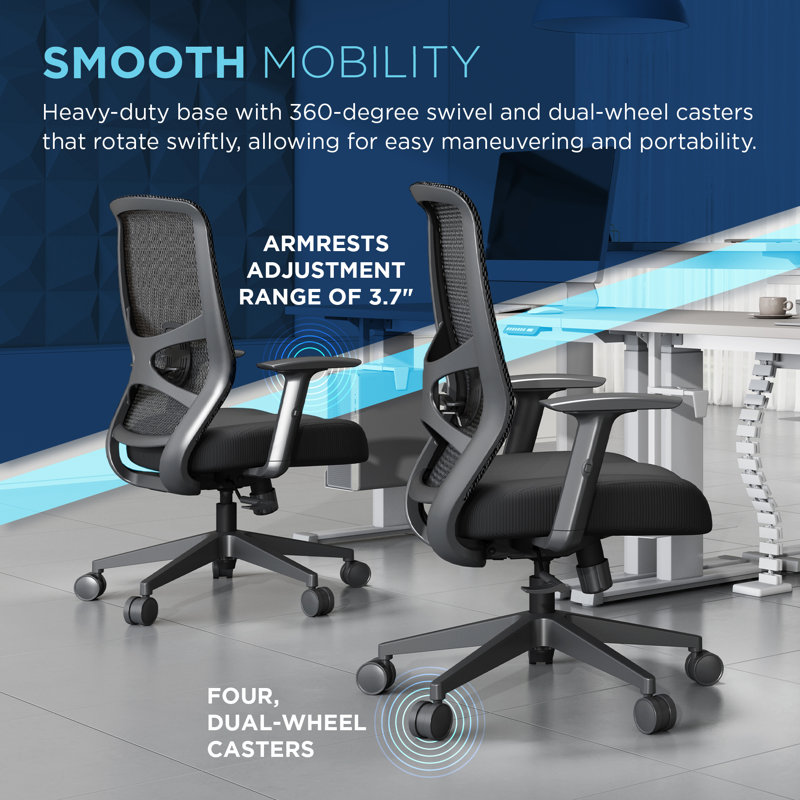 ProTask Swivel Executive Chair, Black