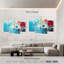Avery - abstrait rouge et bleu-106052108
