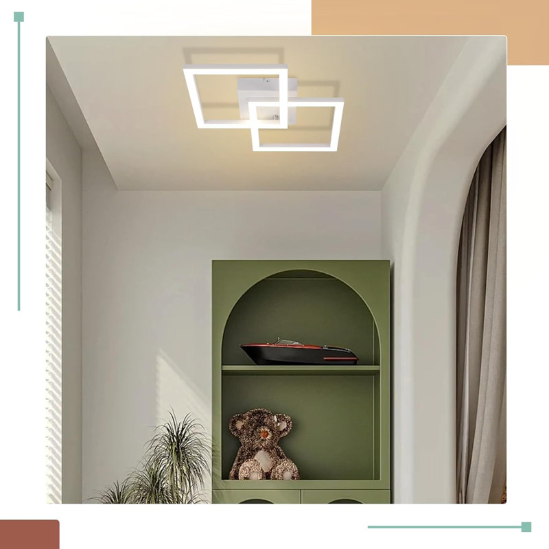 LED Semi Flush Mount, White
