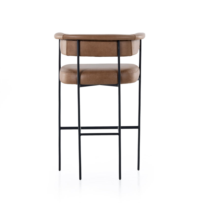 Grayson Counter and Bar Stool, Bar Stool (30.5" Seat Height), Chaps Saddle Genuine Leather, Solid