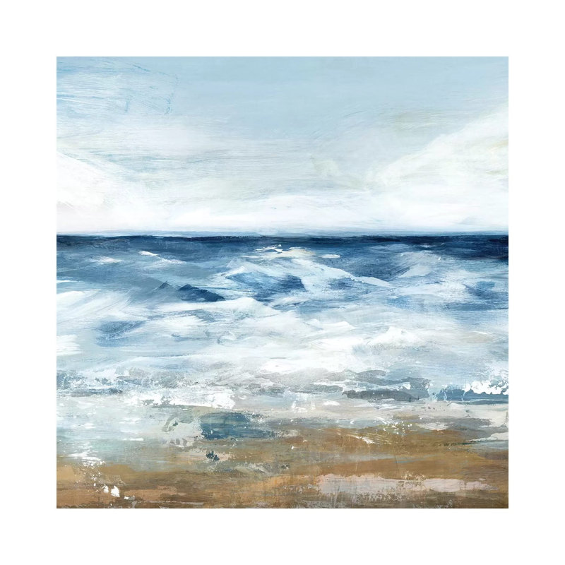 Blue Ocean II by Isabelle Z - Painting on Canvas, 45.72 cm H x 45.72 cm W x 1.91 cm D, Wrapped Canvas