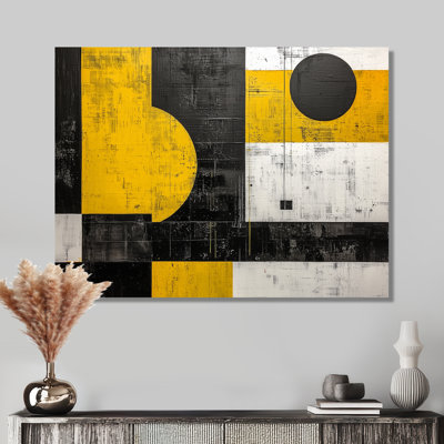 Geometric Pulse Cubism I - Abstract Metal Wall Art Decor, Geometric Metal Print