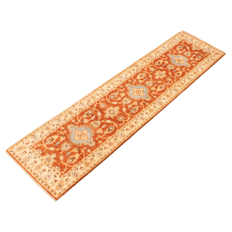 Tapis de couloir unique en laine noué à la main de style nouvel âge 2 pi 8 po x 10 pi 4 po Guurt