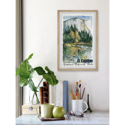 Mirror Lake and Half Dome - Reproduction d'art sur papier encadrée