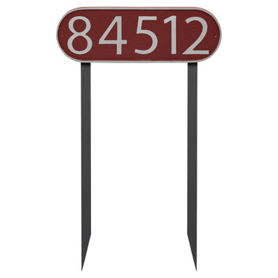 Enseigne d’adresse pour pelouse sur 1 ligne