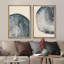 «Tree Ring», œuvre de souche en bois bleu marine, images murales simples et rustiques modernes, ensemble de 2 reproductions d'art sur toile, 16 x 24 x 2, 24 x 36 x 2-91068942-91068944-119385138