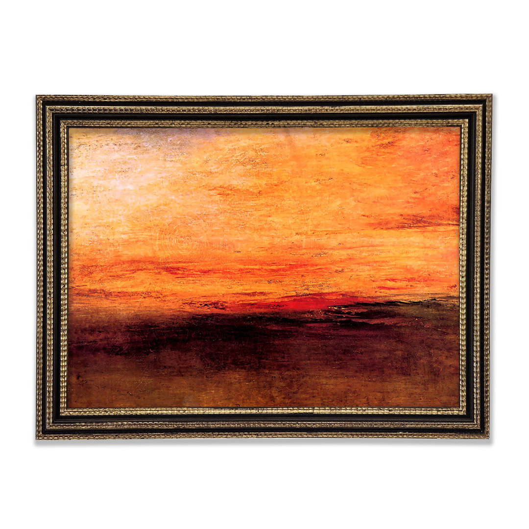 Gerahmtes Leinwandbild Joseph Mallord Turner Sunset