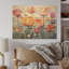 Collage de tulipes jaunes et rouges, art mural sur bois de pin naturel-101408542