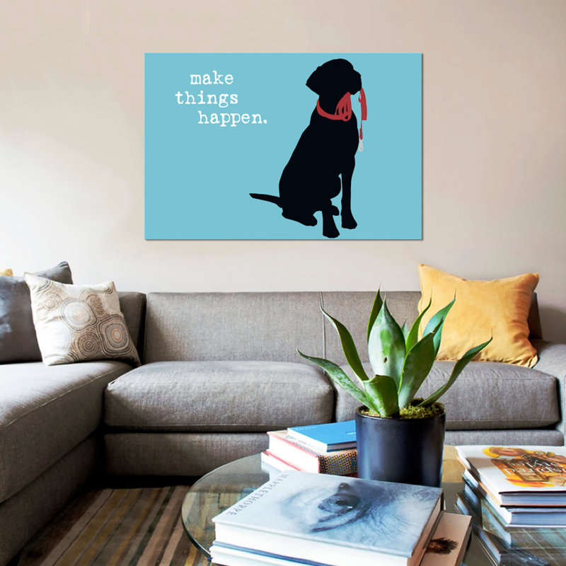 «Make Things Happen», impression sur toile, H 18 po x l 26 po x P 1,5 po, Pas de tapis, Toile tendue
