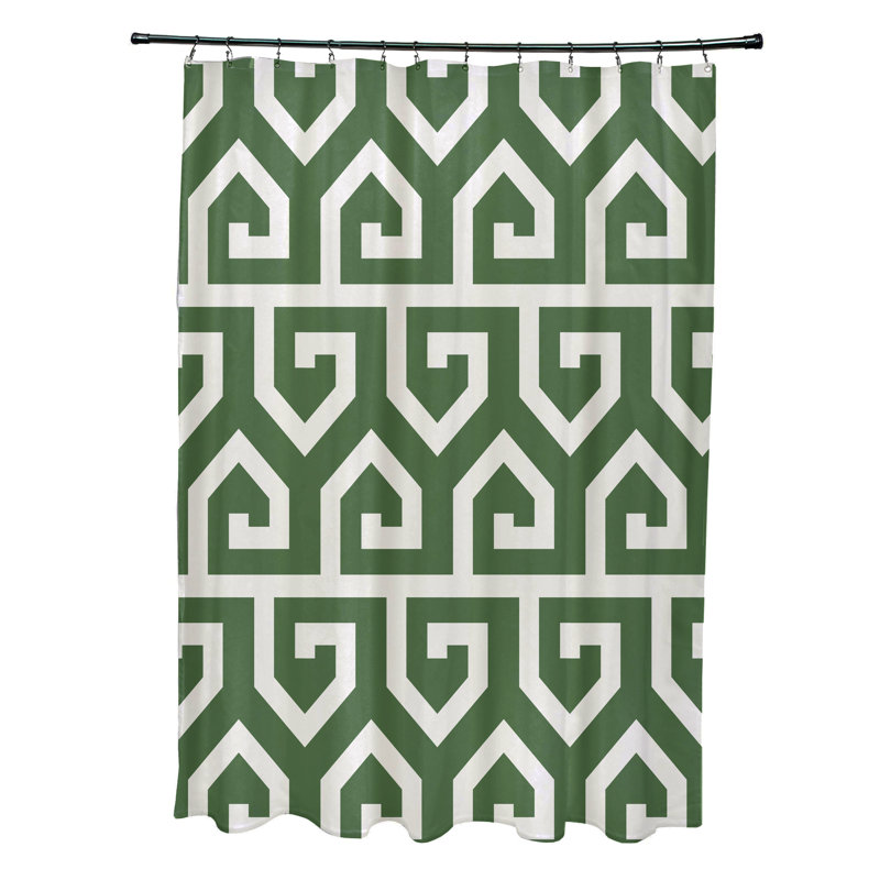 Minden Geometric Shower Curtain, Gray