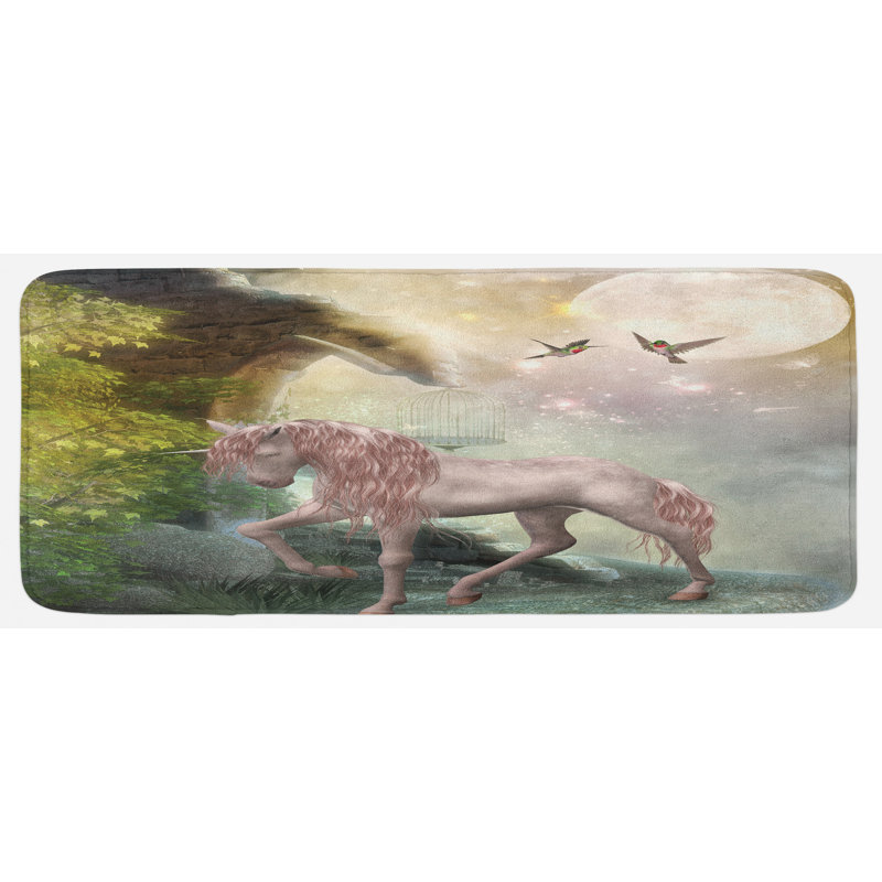 Tapis de cuisine colibris