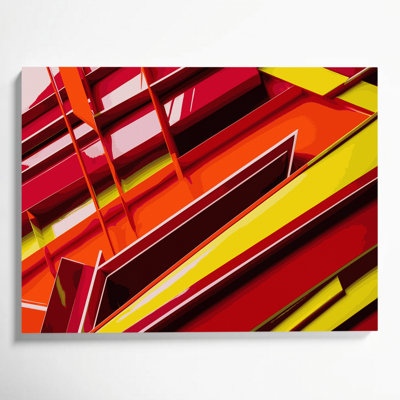 Hard Edge 27 Red Canvas Wall Art