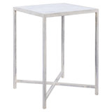 LA Marble Cross Legs End Table