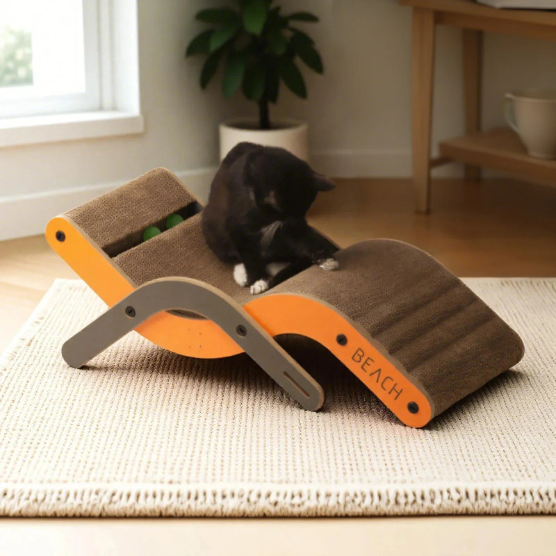 Hewe Cat Lounge Scratcher, Large, 7.8" H x 9.8" W x 21.9" D