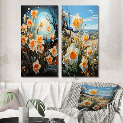 «Daffodils Field Dance I», 2 pièces sur toile