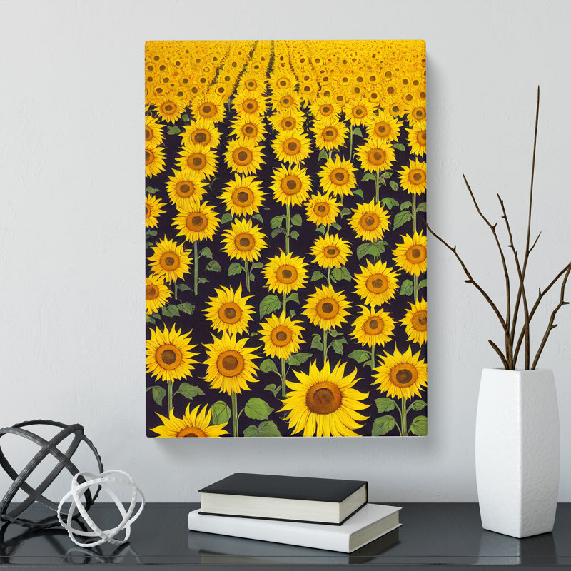 Lehoux Sunflower Field Art Vol.4 - Wrapped Canvas, 60cm H x 40cm W