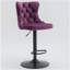 Tabourets de bar pivotants en métal mauve à hauteur réglable avec repose-pieds-792676187-792676184