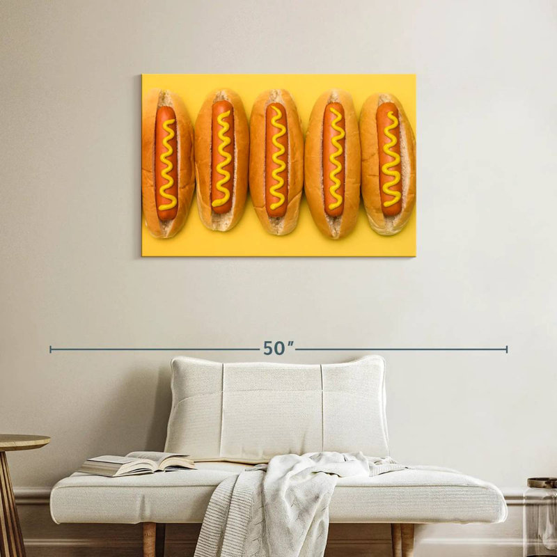 Yarlin Hot Dogs, 24" H x 36" W