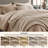 Bedsure Full Comforter Set 5 Pieces - Bed in a Bag with Fleece Throw Blanket and Decorative Pillow, Lightweight Bedding Comforter Sets, All Season Bedding, Khaki-105526947-105526949