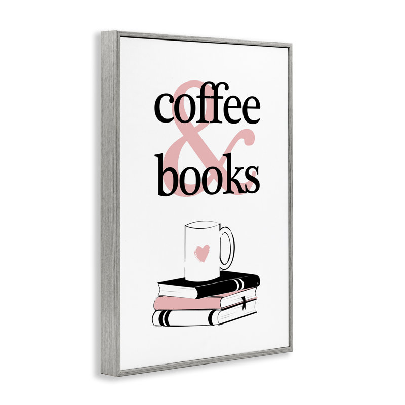 Café et livres, estampe numérique par Martina Pavlova, Estampe numérique Farmhouse, H 30 po x l 20 po