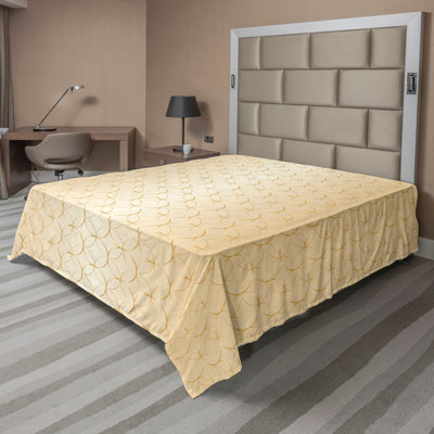 Ambesonne Top Flat Sheet Curving Art