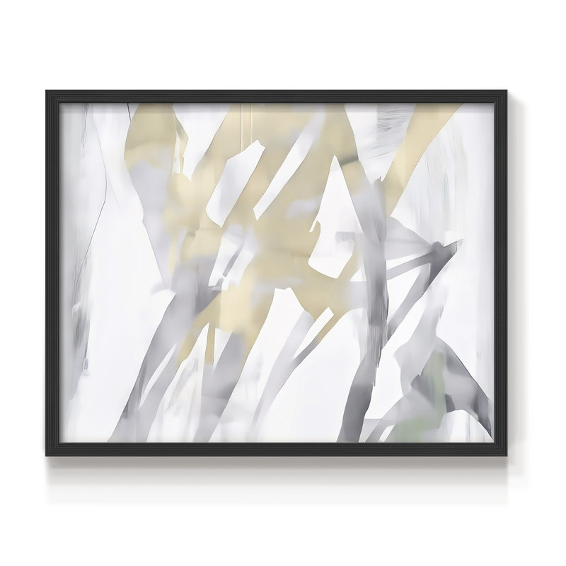 Abstrait, série Lxxi, reproduction encadrée, H 8 po x l 10 po, Noir