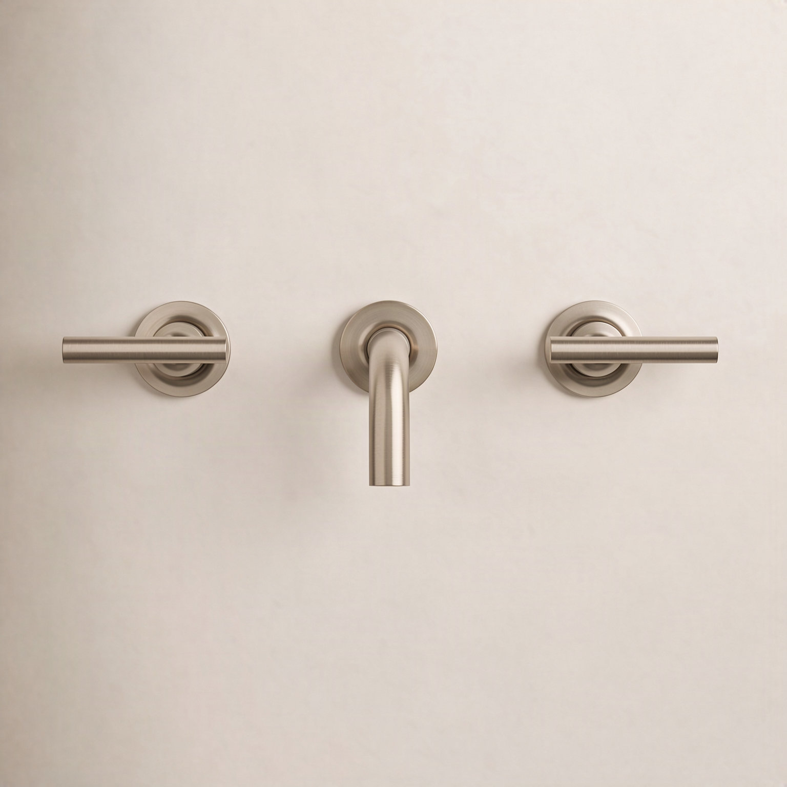 Purist Wall-Mounted Bathroom Sink Faucet, Vibrant Brushed Bronze, Lever Handle