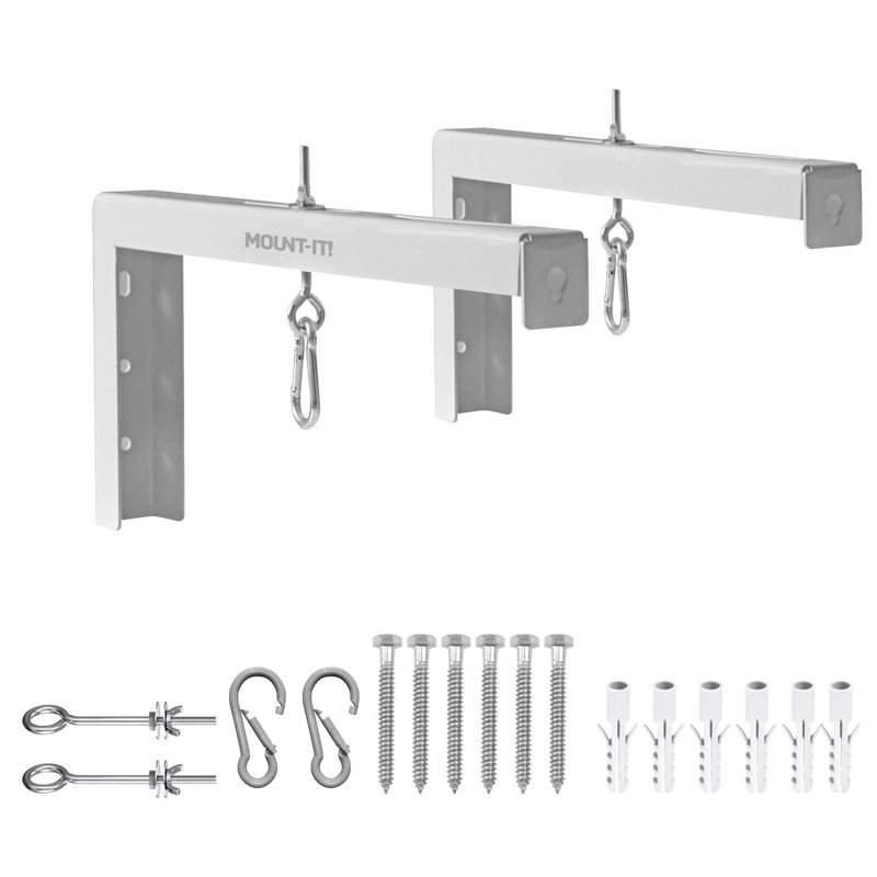 Support pour écran de projecteur universel 12 po - installation murale ou au plafond, Blanc