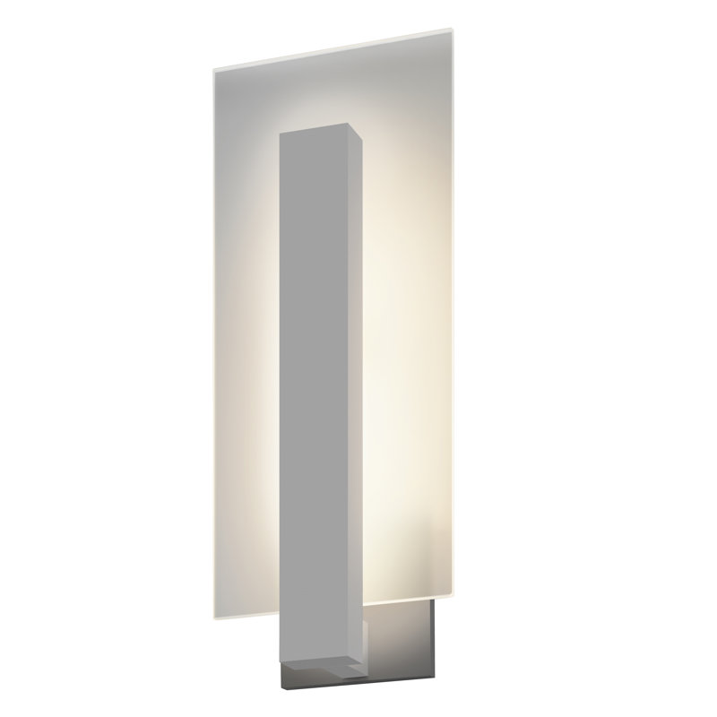 Inside-Out 1 - Light LED Flush Mounted Sconce, Textured Gray